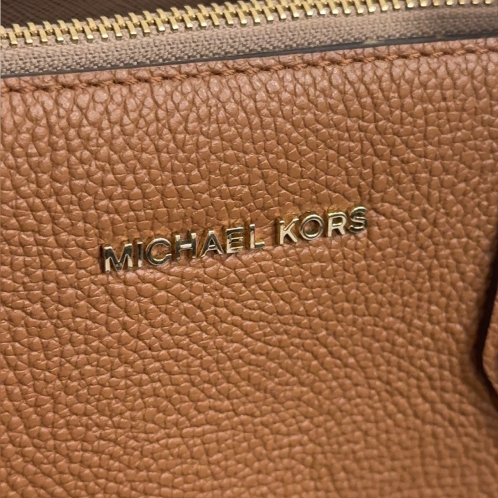 MICHAEL KORS Women's Mercer Large Accordion Tote Bag Acorn Brown AUTHENTIC - Picture 9 of 16